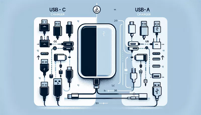 What are the main differences between USB-C and USB-A chargers?